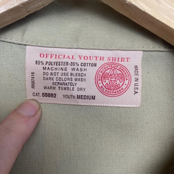 Genuine Boy Scouts of America Shirt with Patches Youth Size Medium - Picture 5 of 9